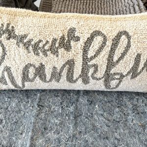 EUC hooked pillow by Mud Pie